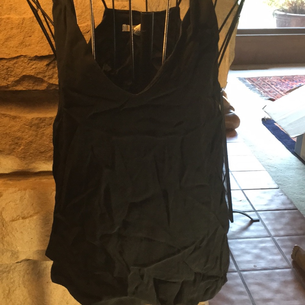 Black spaghetti strap top